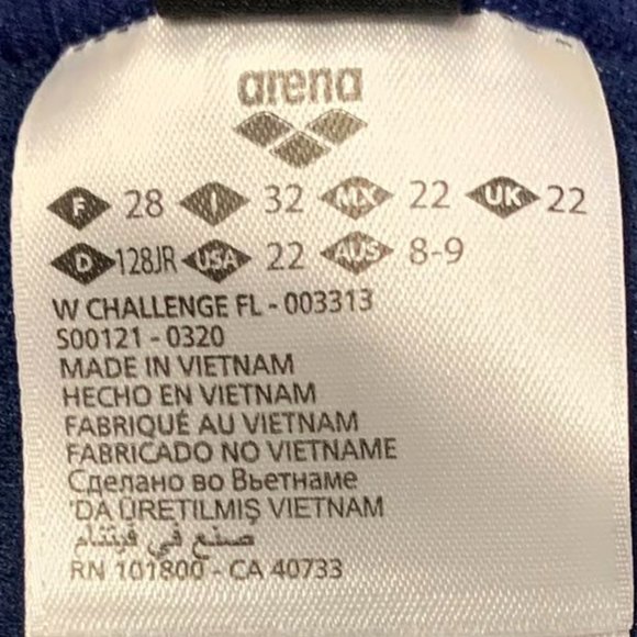 Arena Girls' Team Painted Stripes Challenge Back MaxLife One Piece Swimsuit 22 - Picture 5 of 8